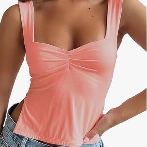 Coral Sweetheart Tank Top Size S